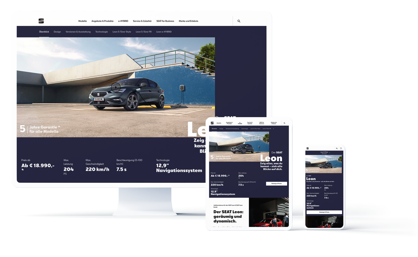 Zwei Laptops die das User Interface der Seitenverwaltung und Seitenbearbeitung in unserem Headless CMS "COMET" zeigen